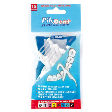 PIKDENT ZERO SPAZI STRETTI 15 FORCELLE INTERDENTALI PIKDENT ZERO SPAZI STRETTI 15 FORCELLE INTERDENTALI