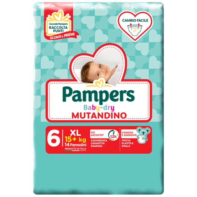 PAMPERS BABY DRY MUTANDINA XL 6 SMALL PACK 14 PEZZI