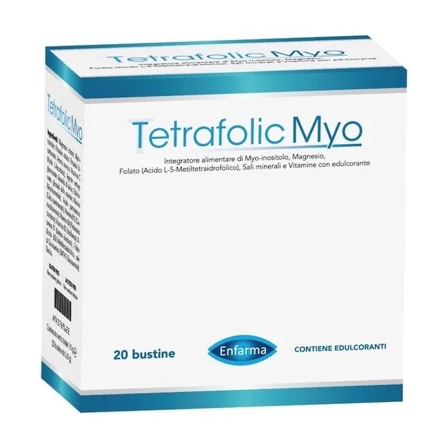 Confezione da 20 bustine di Tetrafolic Myo integratore ricostituente con effetto energetico Confezione da 20 bustine di Tetrafolic Myo integratore ricostituente con effetto energetico