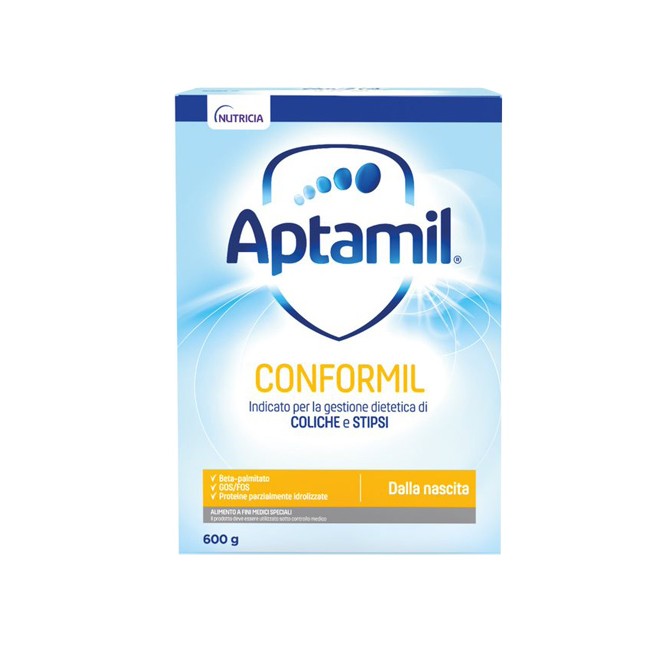 Confezione da 2 buste da 300 grammi di Aptamil Conformil Latte In Polvere Per Coliche E Stipsi. Confezione da 2 buste da 300 grammi di Aptamil Conformil Latte In Polvere Per Coliche E Stipsi.