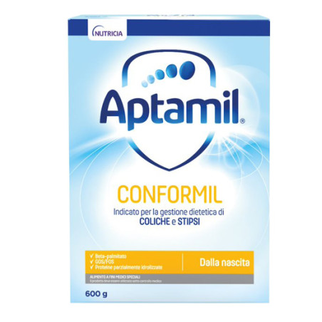Confezione da 2 buste da 300 grammi di Aptamil Conformil Latte In Polvere Per Coliche E Stipsi.