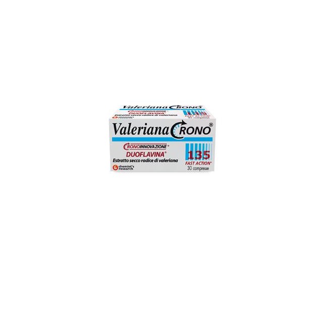 VALERIANA CRONO 135 CON DUOFLAVINA FAST ACTION 30 COMPRESSE VALERIANA CRONO 135 CON DUOFLAVINA FAST ACTION 30 COMPRESSE