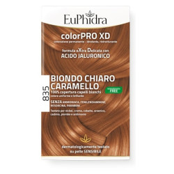 Euphidra Colorpro Gel Colorante Capelli Xd 835 Caramello 50 Ml + Attivante + Balsamo + Guanti