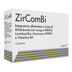 Confezione da 12 buste di Zircombi Integratore Di Fermenti Lattici E Vitamina B Per Il Benessere Intestinale.