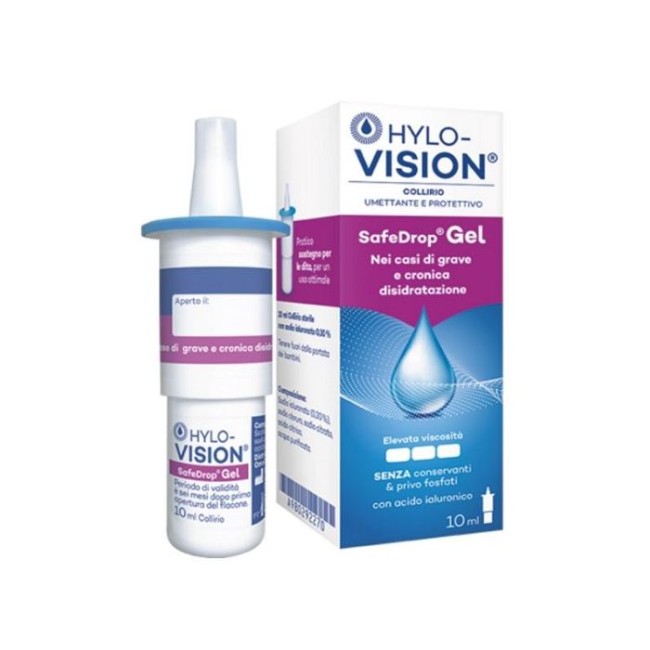 HYLOVISION SAFE DROP GEL 0,3% COLLIRIO UMETTANTE E PROTETTIVO 10 ML HYLOVISION SAFE DROP GEL 0,3% COLLIRIO UMETTANTE E PROTETTIVO 10 ML