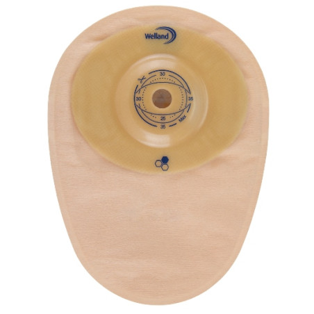 SACCA PER COLOSTOMIA WELLAND AURUM CONVEX COLO MIDI OPACA RITAGLIABILE DIAMETRO 13-35 MM INIZIO CONVESSITA' 35 MM 10 PEZZI