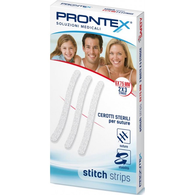 Prontex Stitch Strips 6x75 Mm 6 Pezzi