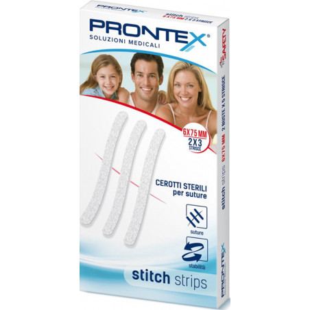 Prontex Stitch Strips 6x75 Mm 6 Pezzi