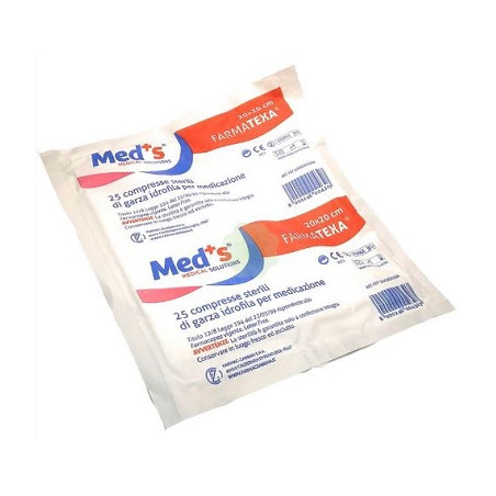 GARZA COMPRESSA IDROFILA MEDS FARMATEXA 12/8 20X20CM 25 PEZZI