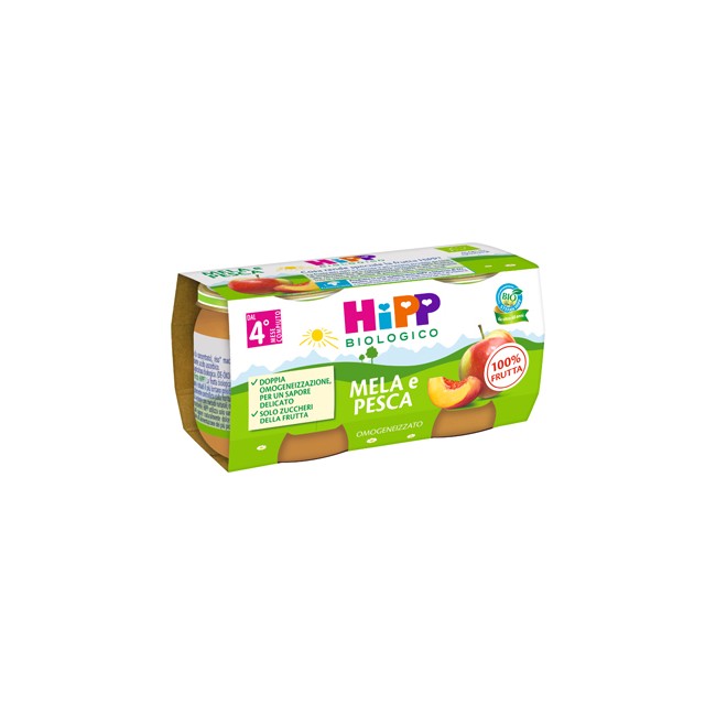 Hipp Bio Omogeneizzato Mela-pesca 2 X 80 G Hipp Bio Omogeneizzato Mela-pesca 2 X 80 G