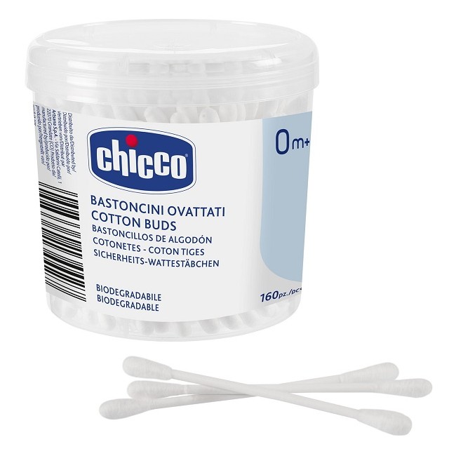 CHICCO BASTONCINI COTONATI 160 PEZZI CHICCO BASTONCINI COTONATI 160 PEZZI