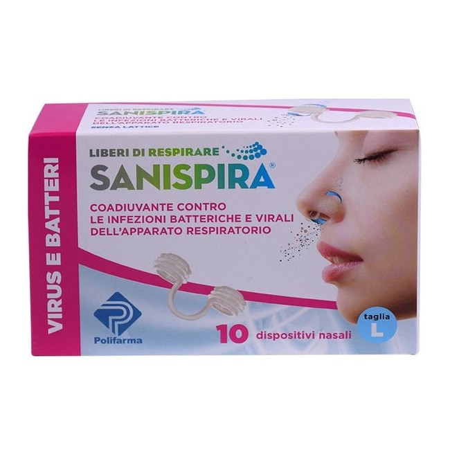 SANISPIRA VISUR & BATTERI FILTRO NASALE LARGE 10 PEZZI SANISPIRA VISUR & BATTERI FILTRO NASALE LARGE 10 PEZZI