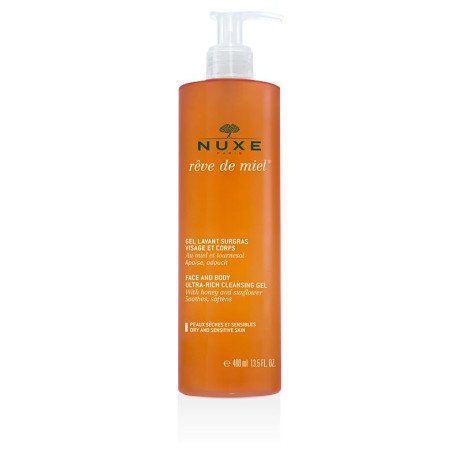 Flacone da 400 ml di Nuxe Reve De Miel Gel Lavant Surgras