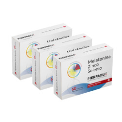 Formato convenienza 3 confezioni da 60 compresse di Dr. Pierpaoli Melatonina con zinco e selenio