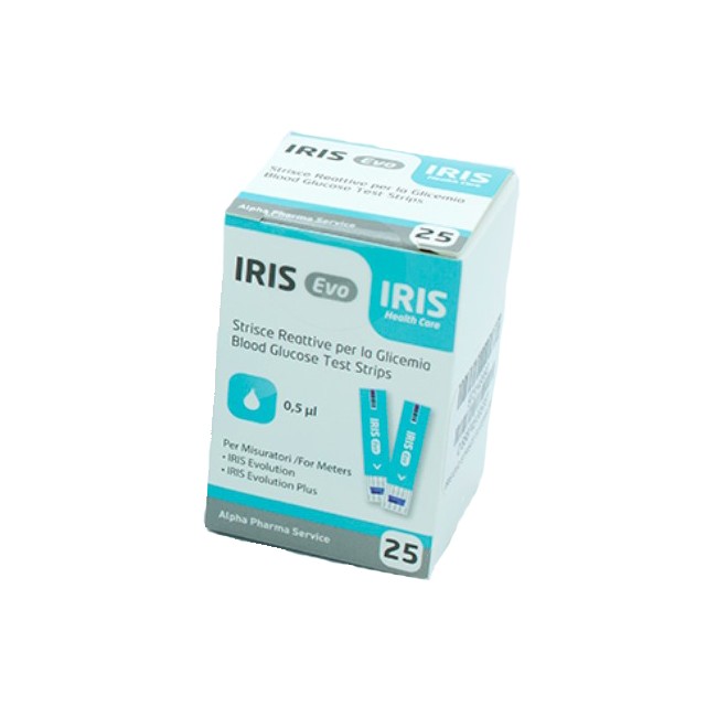 STRISCE MISURAZIONE GLICEMIA IRIS EVO 25 PEZZI STRISCE MISURAZIONE GLICEMIA IRIS EVO 25 PEZZI