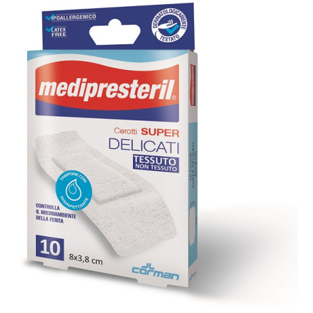 Medipresteril Cerotti Delicati Super 8 X 3,8 10 Pezzi Medipresteril Cerotti Delicati Super 8 X 3,8 10 Pezzi