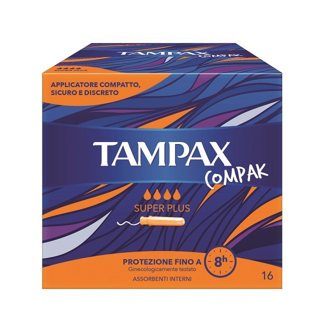 TAMPAX COMPAK ASSORBENTE INTERNO SUPER PLUS 16 PEZZI TAMPAX COMPAK ASSORBENTE INTERNO SUPER PLUS 16 PEZZI