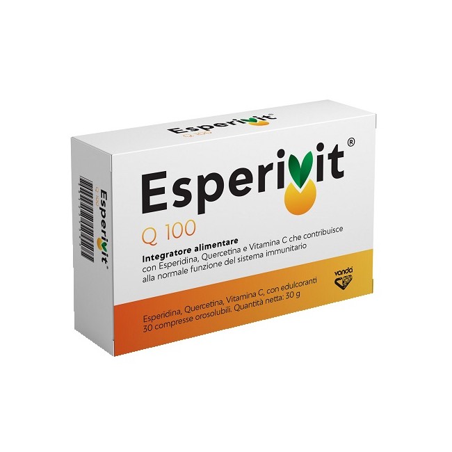 Confezione da 30 tavolette di Vanda Esperivit Q 100 integratore per il sistema immunitario Confezione da 30 tavolette di Vanda Esperivit Q 100 integratore per il sistema immunitario