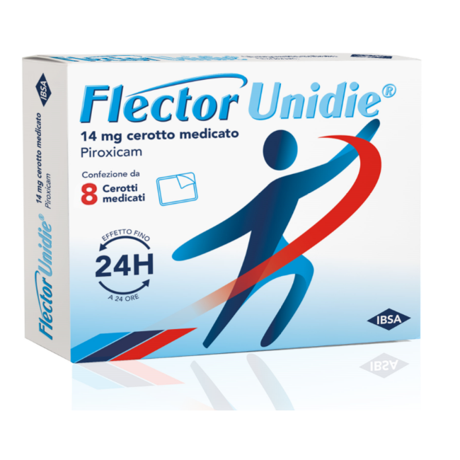 FLECTOR UNIDIE 8 cerotti medicati antidolorifico 14 mg Piroxicam FLECTOR UNIDIE 8 cerotti medicati antidolorifico 14 mg Piroxicam