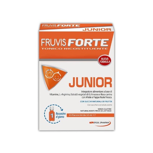 FRUVIS FORTE JUNIOR 10 FLACONCINI DA 10 ML FRUVIS FORTE JUNIOR 10 FLACONCINI DA 10 ML
