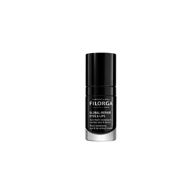 Flacone da 15 ml di Filorga Global Repair Eye & Lips Contorno Occhi E Labbra Antiage Antirughe. Flacone da 15 ml di Filorga Global Repair Eye & Lips Contorno Occhi E Labbra Antiage Antirughe.
