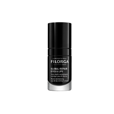 Flacone da 15 ml di Filorga Global Repair Eye & Lips Contorno Occhi E Labbra Antiage Antirughe.