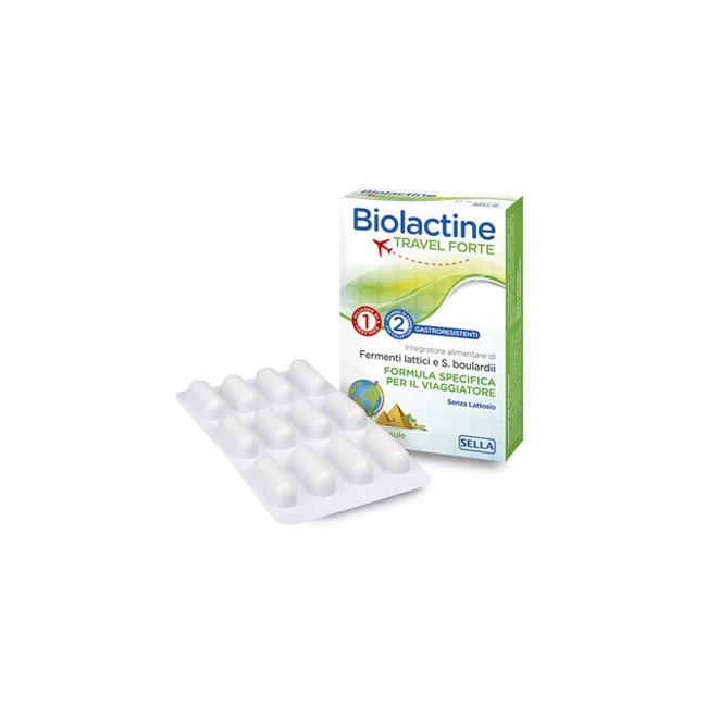 Biolactine Travel Forte Integratore Di Probiotici 24 Capsule Biolactine Travel Forte Integratore Di Probiotici 24 Capsule