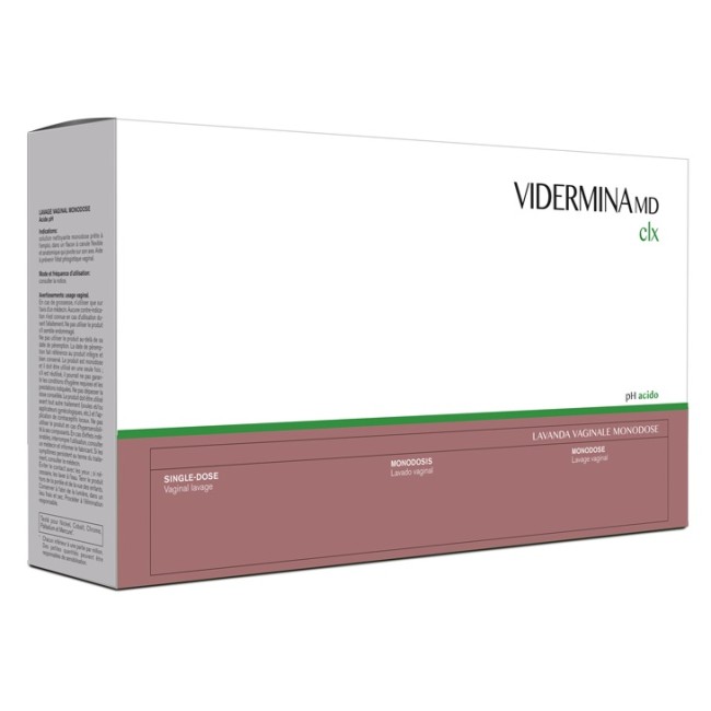 Confezione con 5 flaconi da 140 ml di Vidermina MD CLX Monodose utile per l'igiene intima delle donne. Confezione con 5 flaconi da 140 ml di Vidermina MD CLX Monodose utile per l'igiene intima delle donne.