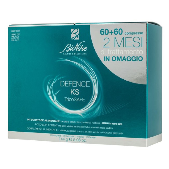 DEFENCE KS TRICOSAFE BIPACK 60 COMPRESSE + 60 COMPRESSE DEFENCE KS TRICOSAFE BIPACK 60 COMPRESSE + 60 COMPRESSE