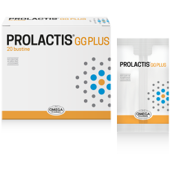 Confezione da 20 bustine di Prolacti GG Plus Integratore Per Il Benessere Intestinale Ed Il Microbiota.