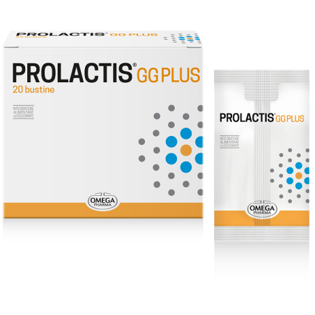 Confezione da 20 bustine di Prolacti GG Plus Integratore Per Il Benessere Intestinale Ed Il Microbiota.