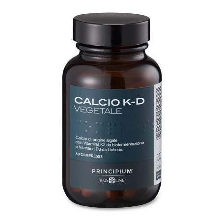 Flacone da 60 compresse di Bios Lne Principium Calcio K-D Vegetale, integratore per ossa sane e forti.