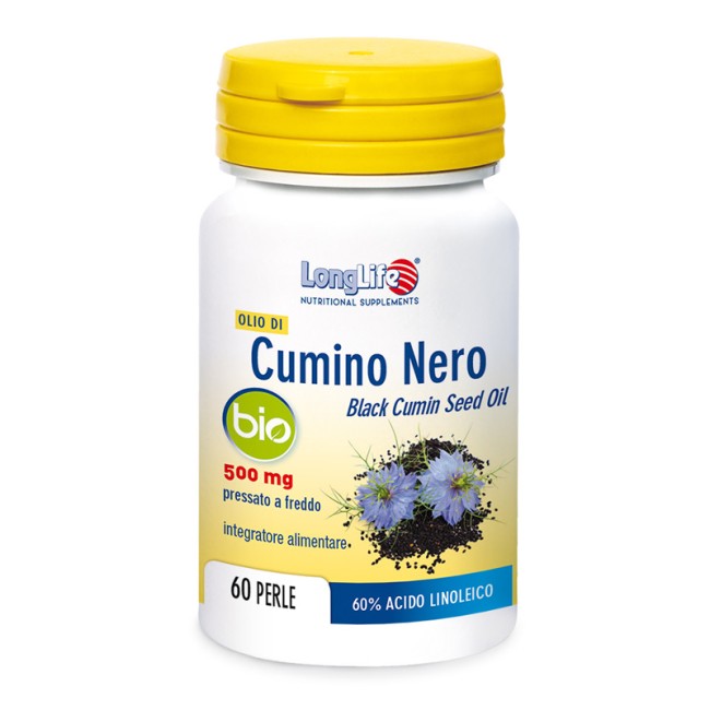 LONGLIFE OLIO DI CUMINO NERO BIO 60 PERLE LONGLIFE OLIO DI CUMINO NERO BIO 60 PERLE