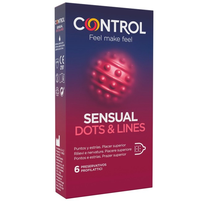 CONTROL SENSUAL DOTS&LINES 6 PEZZI CONTROL SENSUAL DOTS&LINES 6 PEZZI