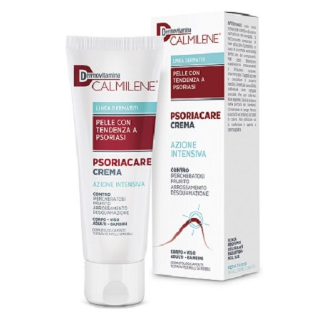 Confezione da 50 ml di Dermovitamina Calmilene Psoriacare Crema Intensiva Ad Azione Nutritiva E Lenitiva Per Psoriasi. Confezione da 50 ml di Dermovitamina Calmilene Psoriacare Crema Intensiva Ad Azione Nutritiva E Lenitiva Per Psoriasi.
