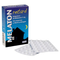 Confezione da 48 compresse di Sella Melaton Retard Integratore Per Dormire Bene Melatonina 1 Mg.
