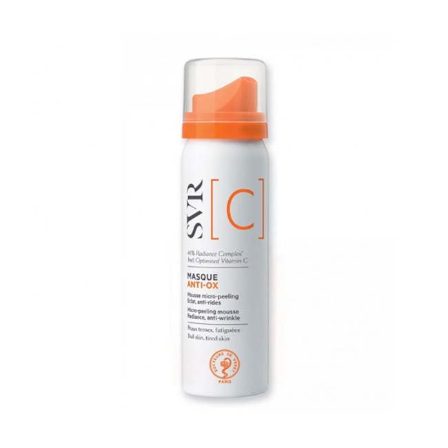 Flacone da 50 ml di Svr Masque Anti-Ox C Maschera In Mousse Micro-Peeling Illuminante Antirughe. Flacone da 50 ml di Svr Masque Anti-Ox C Maschera In Mousse Micro-Peeling Illuminante Antirughe.