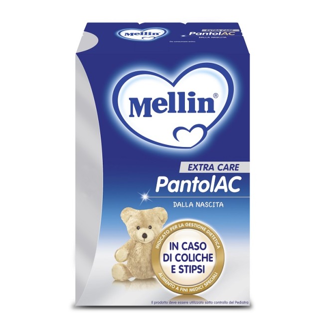 Confezione da 600 grammi di Mellin Pantolac, latte in polvere per contrastare le coliche dei neonati. Confezione da 600 grammi di Mellin Pantolac, latte in polvere per contrastare le coliche dei neonati.