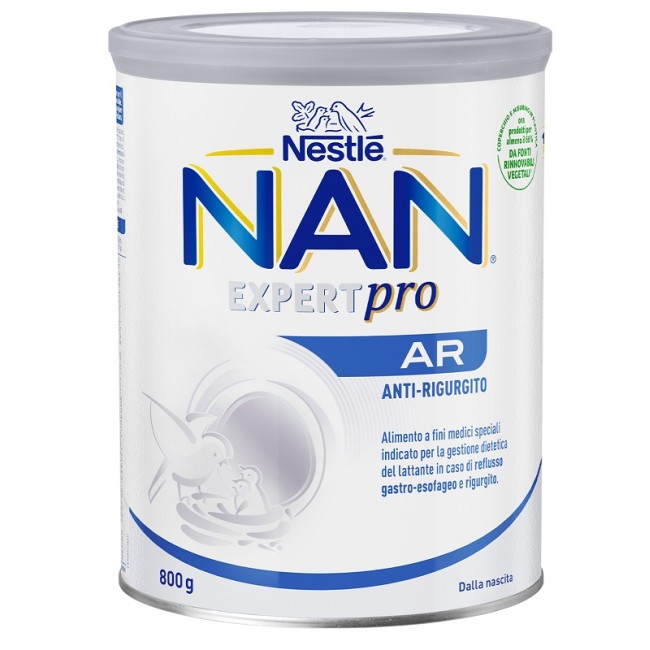 Barattolo da 800 grammi di Nestlè NAN Expert Pro AR Latte Speciale Anti-rigurgito E Anti-reflusso. Barattolo da 800 grammi di Nestlè NAN Expert Pro AR Latte Speciale Anti-rigurgito E Anti-reflusso.