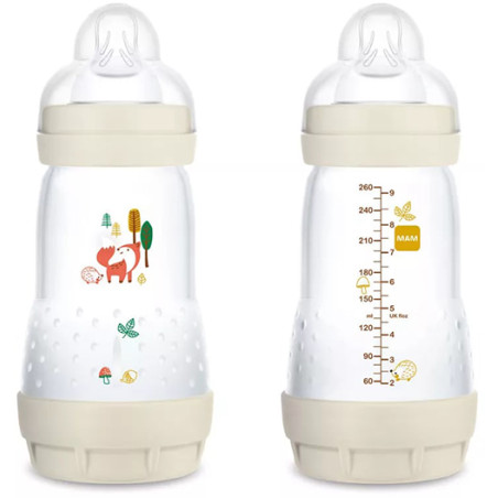 Mam Biberon Easy Start 260 Ml 2+ Tettarella 2 Neutro 2 Pezzi Mam Biberon Easy Start 260 Ml 2+ Tettarella 2 Neutro 2 Pezzi