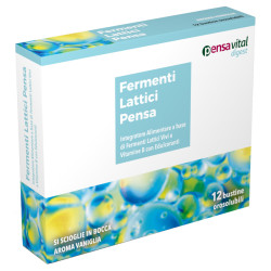 Confezione da 12 bustine di Pensa Pharma Fermenti Lattici Vivi E Vitamine B Integratore Per L'Intestino.