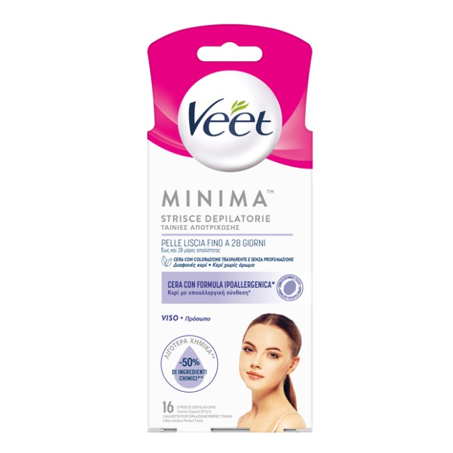 VEET STRISCE VISO IPOALLERGENICHE 16 PEZZI VEET STRISCE VISO IPOALLERGENICHE 16 PEZZI