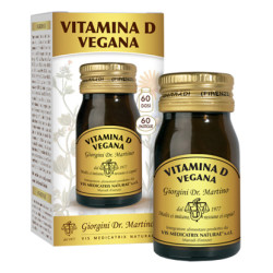 Flacone da 60 pastiglie di Dr. Giorgini Vitamina D Vegana, integratore per la salute di ossa e denti.