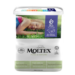 Pannolini Moltex Pure & Nature Extra Large Tg 13-18 Kg 6 Pezzi