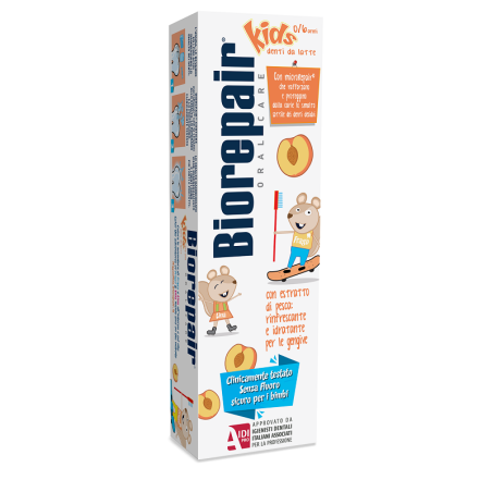 Biorepair Oral Care Kids 0-6 Anni Denti Da Latte Dentifricio Con Estratto Di Pesca 50 Ml Biorepair Oral Care Kids 0-6 Anni Denti Da Latte Dentifricio Con Estratto Di Pesca 50 Ml