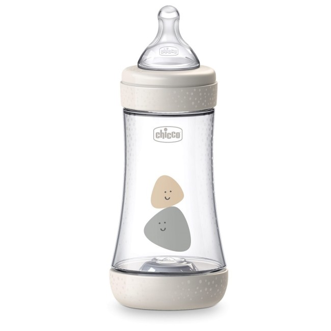 CHICCO BIBERON PERFECT 5 UNISEX 240 ML IN SILICONE 2 FORI CHICCO BIBERON PERFECT 5 UNISEX 240 ML IN SILICONE 2 FORI