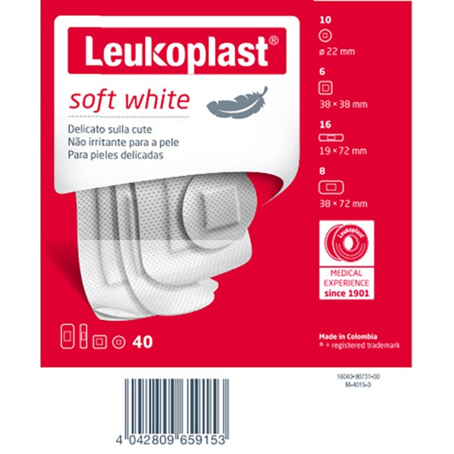 Leukoplast Soft White 40 Pezzi Assortiti Leukoplast Soft White 40 Pezzi Assortiti