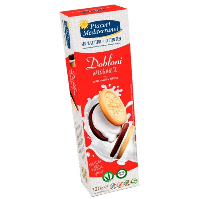 PIACERI MEDIT DOBLONI DARK & WHITE 120 G PIACERI MEDIT DOBLONI DARK & WHITE 120 G