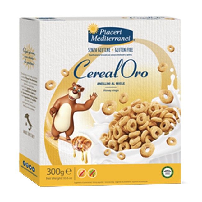 PIACERI MEDITERRANEI CEREALORO ANELLINI MIELE 300 G PIACERI MEDITERRANEI CEREALORO ANELLINI MIELE 300 G