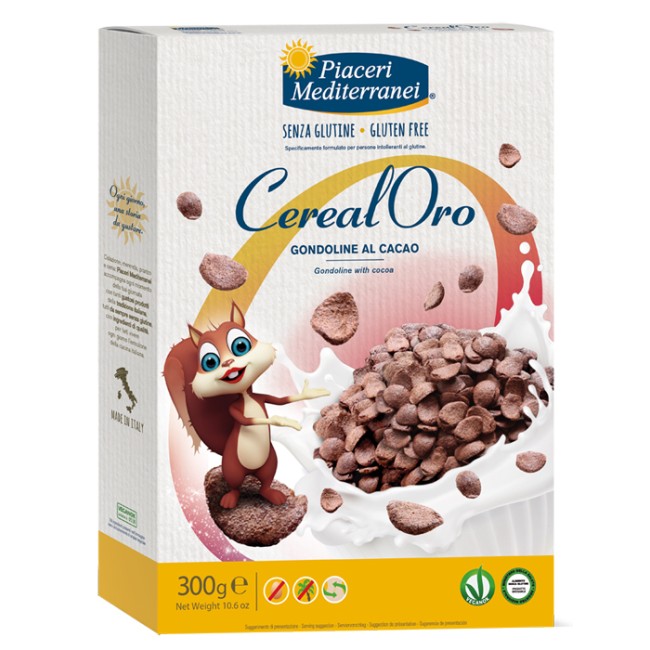 PIACERI MEDITERRANEI CEREALORO GONDOLINE CACAO 300 G PIACERI MEDITERRANEI CEREALORO GONDOLINE CACAO 300 G